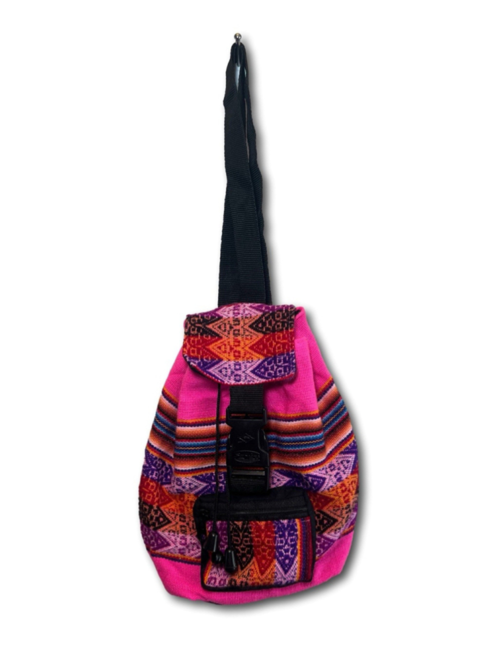 Backpack Boho Peruvian Fabric Mochila Bag Handmade Pink Tribal Native design